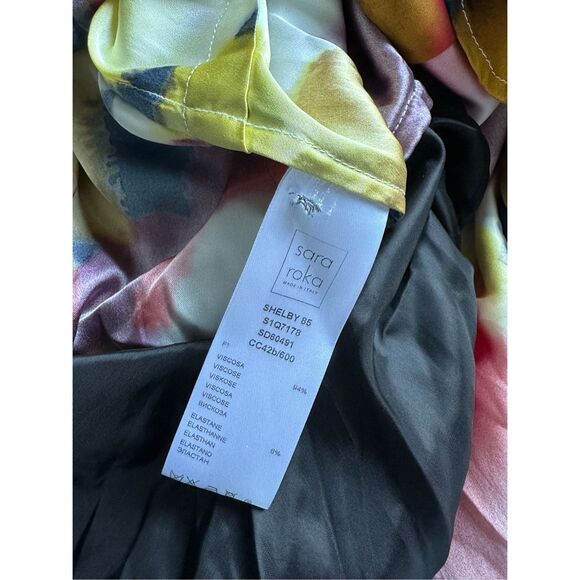 NWT SARA ROKA Shelby Floral A-Line Midi-Dress IT 38 / US 2 $1340 - Picture 12 of 12